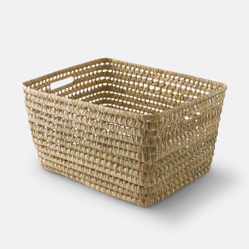 Плетеная корзина из пальмовых листьев Ghada  единый размер бежевый