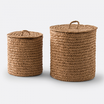 Набор из 2 плетеных корзин Kiera  единый размер бежевый