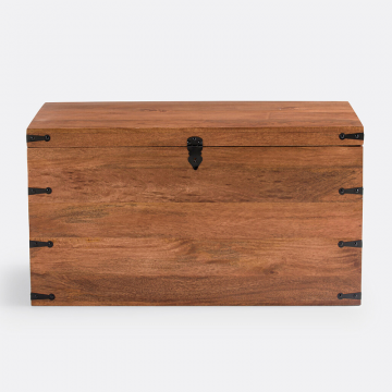 Сундук из массива мангового дерева XL Mang  единый размер каштановый
