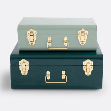 Комплект из двух чемоданчиков из металла Masa  единый размер зеленый