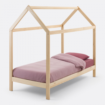 Детская кровать-шатер из массива сосны Archi  90 x 190 см каштановый