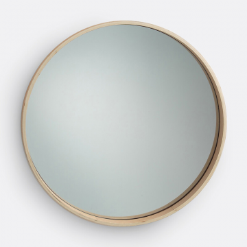 Зеркало круглое из дуба Alaria  единый размер каштановый