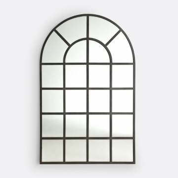 Зеркало в индустриальном стиле в виде окна В170 см Lenaig  единый размер серый