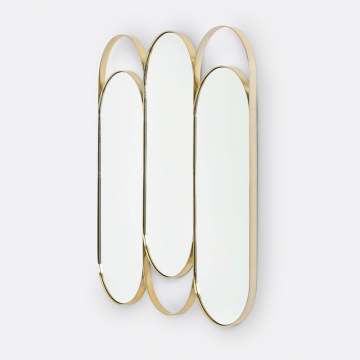 Зеркало тройное из латуни Alama  единый размер желтый