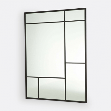 Зеркало из металла в индустриальном стиле Lenaig  единый размер черный