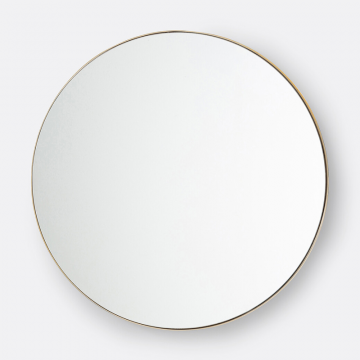 Зеркало круглое из латуни 90 см Iodus  единый размер желтый