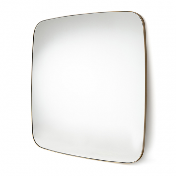 Зеркало квадратное с отделкой металлом В90 см Iodus  единый размер желтый