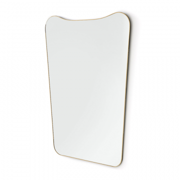 Зеркало с отделкой из латуни 90 x 60 см Uyova  единый размер желтый