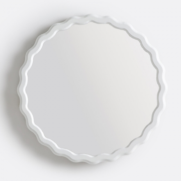 Зеркало с волнистой отделкой 35 см Nadima  единый размер белый