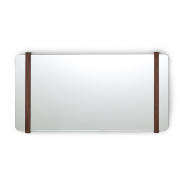 Зеркало с отделкой ореховым деревом 120 x 64 см Nemma  единый размер каштановый