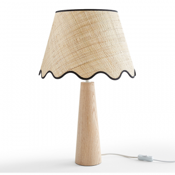 Абажур из рафии 35 см Dolkie  единый размер экрю чёрный