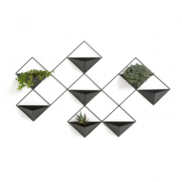 Кашпо настенное из металла IKEBANA  единый размер черный