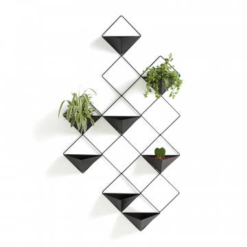 Кашпо настенный из металла Ikebana  единый размер черный