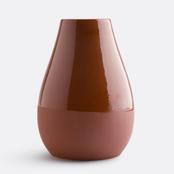 Ваза из керамики В19 см Pastela  единый размер каштановый
