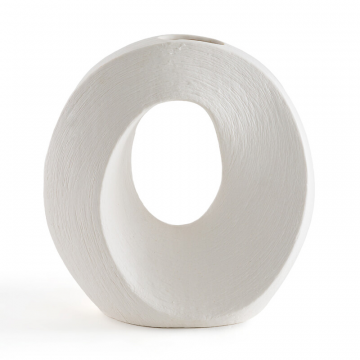 Ваза декоративная из керамики В16 см Jolia  единый размер белый