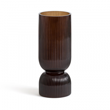 Ваза из граненого стекла В26 см Valira  единый размер каштановый