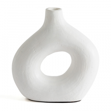 Ваза декоративная из керамики В25 см Kuro  единый размер белый