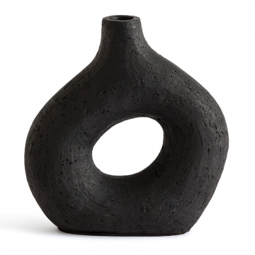 Ваза декоративная из керамики В25 см Kuro  единый размер черный
