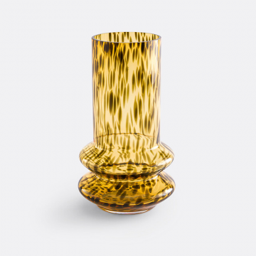 Ваза с крапчатым узором из стекла В24 см Onana  единый размер разноцветный