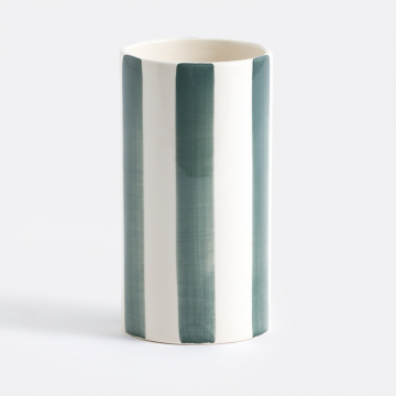 Керамическая ваза в полоску Jaoma  единый размер зеленый