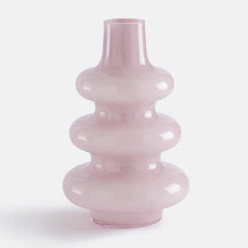 Стеклянная ваза H30 см Olia  единый размер розовый