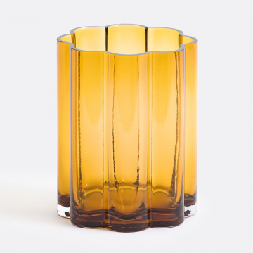 Ваза из янтарного стекла Helia  единый размер каштановый