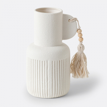 Декоративная ваза из керамики Malio  единый размер белый