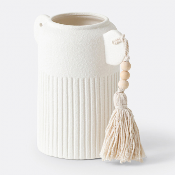 Ваза для сухоцветов из керамики Malio  единый размер белый