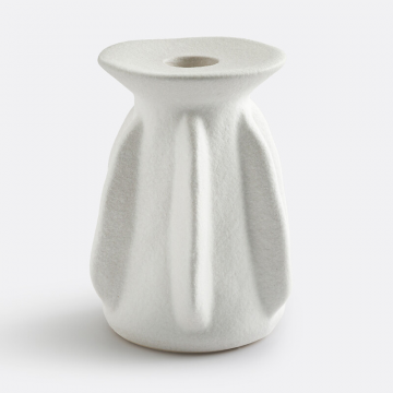 Подсвечник из рифленой керамики В12 см Ilia  единый размер белый