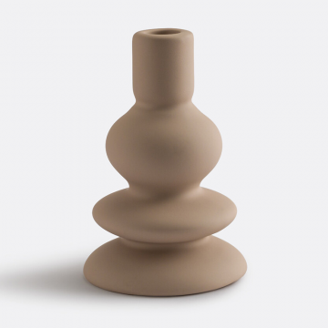 Подсвечник из керамики В16 см Kiero  единый размер бежевый