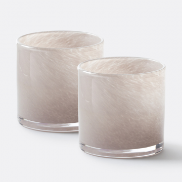 Подсвечники из цветного стекла 2 шт Iva  единый размер серый