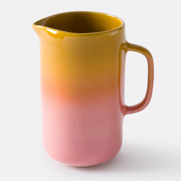 Графин из керамики покрытой глазурованной эмалью с отражающим эффектом Ikora  единый размер желтый