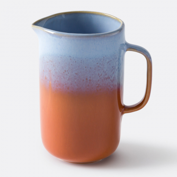 Графин из керамики покрытой глазурованной эмалью с отражающим эффектом Ikora  единый размер синий