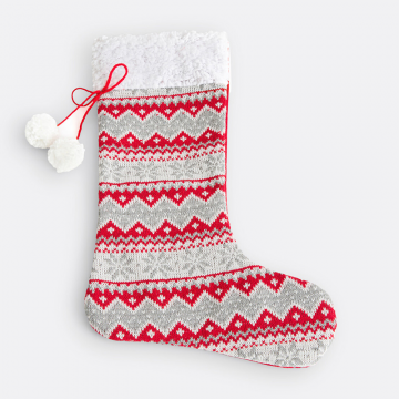 Носок новогодний с декором Caspar  единый размер разноцветный