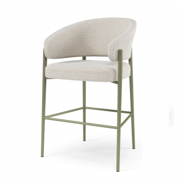 Барное полукресло LINDA на золотистых опорах ( в ткани 1 категории)