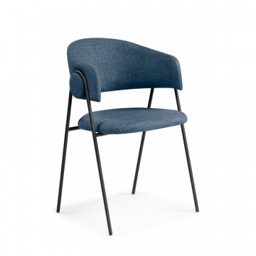 Стул на металлокаркасе Криспиан синий / черный