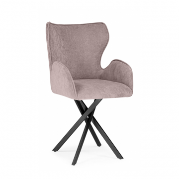 Стул на металлокаркасе Карлайл латте brendy smoke 04 / черный