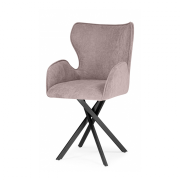 Стул на металлокаркасе Карлайл латте brendy smoke 04 / черный