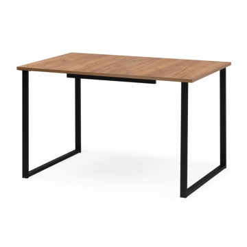 Деревянный стол Лиман 117 (157) x 77 дуб крафт золотой / черный матовый