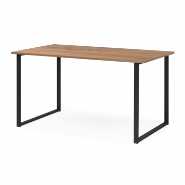 Деревянный стол Лиман 117 х 77 дуб крафт золотой / черный матовый