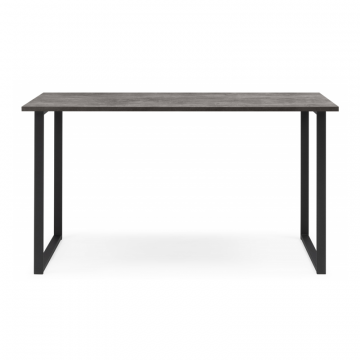 Деревянный стол Лиман 117 х 77 бетон светлый / черный матовый