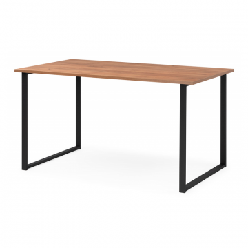 Деревянный стол Лиман 140 х 80 дуб крафт золотой / черный матовый