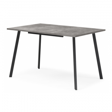 Деревянный стол Кортни 117 (157) x 77 бетон светлый / черный матовый