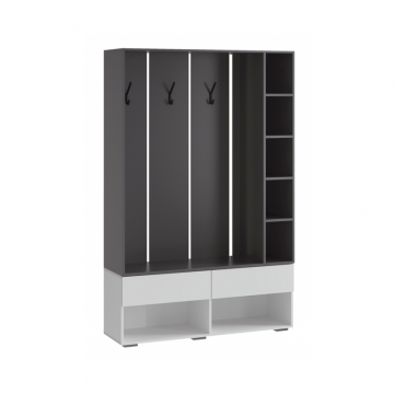 Готовая прихожая Роут белый / графит