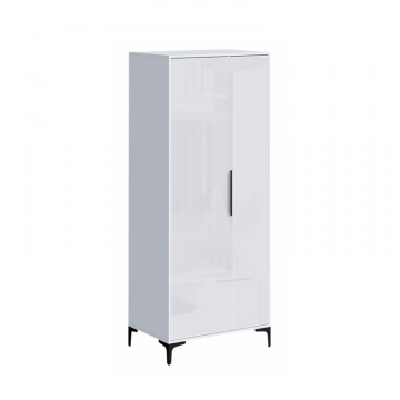 Шкаф Иадама двухстворчатый белый / белый глянец