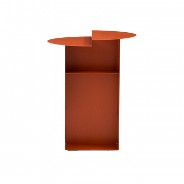 Прикроватная тумбочка стальная Alessio каштановый