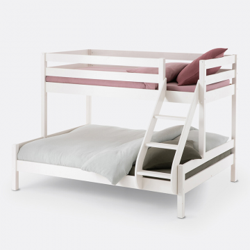 Кровать 2-ярусная 3-местная Meeting  140 x 190 см белый