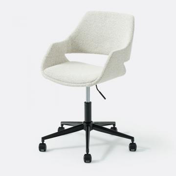 Кресло офисное вращающееся из ткани букле Harlan  единый размер бежевый