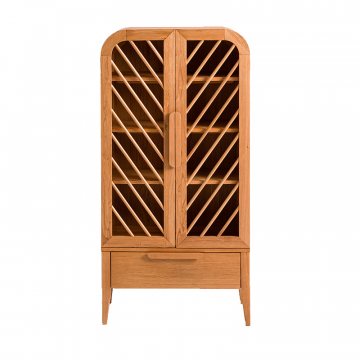 Буфет высокий с двумя дверцами и одним ящиком из массива дуба Anda