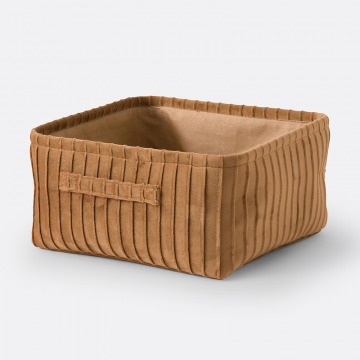 Корзина из велюра с плиссировкой Velvetas  единый размер каштановый